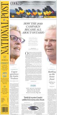 Portada de The National Post (Canadá)