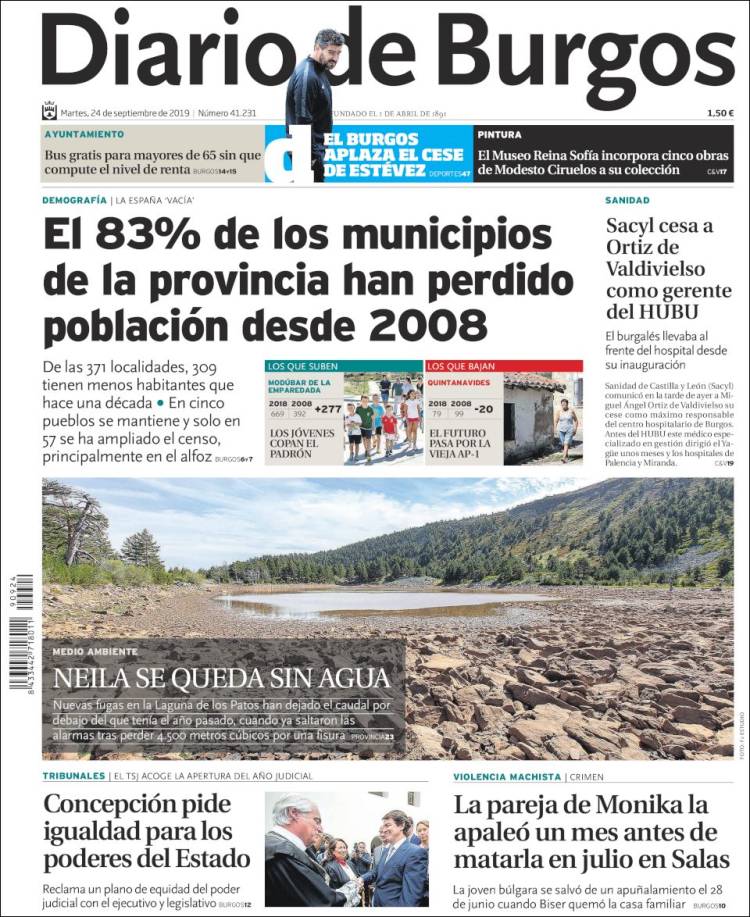 Portada de Diario de Burgos (Espa&ntilde;a)