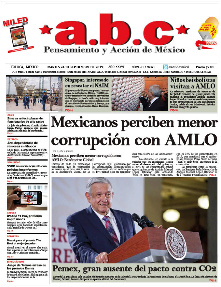 Portada de A.B.C.  (M&eacute;xico)