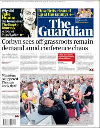 Portada de The Guardian (Reino Unido)