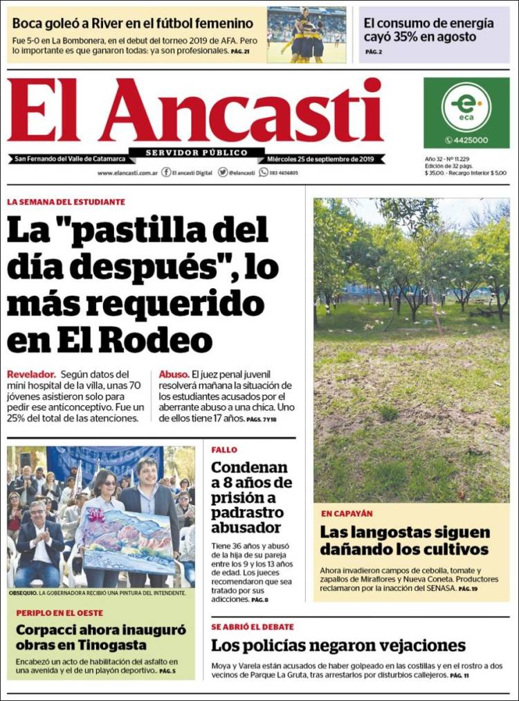 Portada de El Ancasti (Argentina)