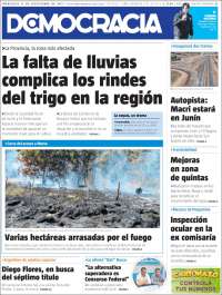 Portada de Diario Democracia (Argentine)