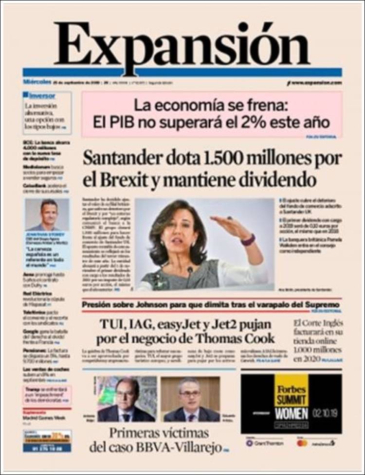 Portada de Expansión (Espagne)