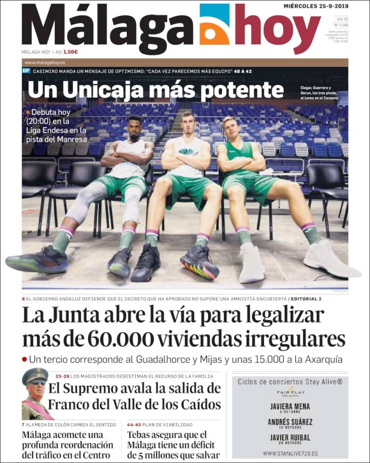 Portada de Málaga Hoy (Espa&ntilde;a)