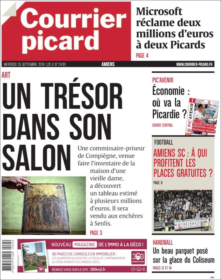 Portada de Courrier Picard (France)