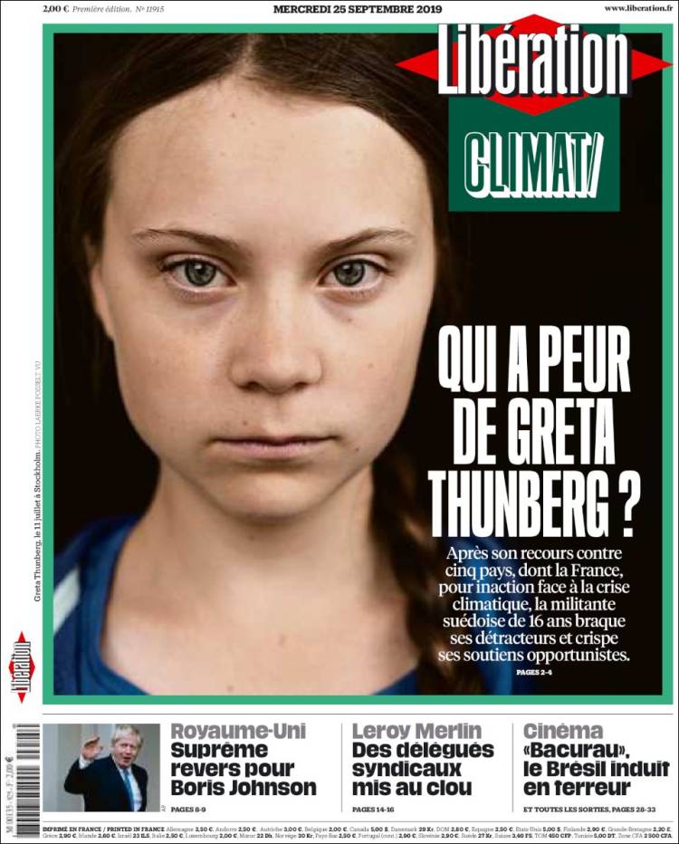 Portada de Libération (Francia)