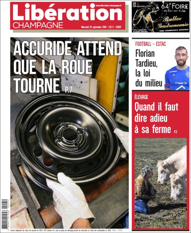 Portada de Libération Champagne (Francia)