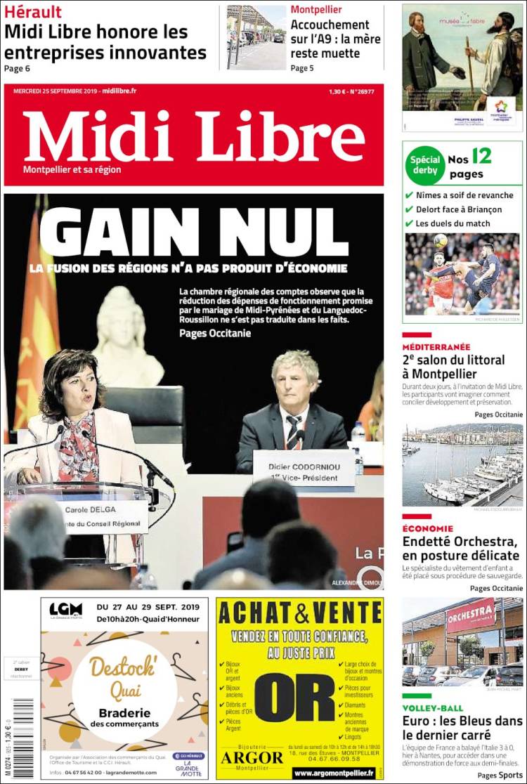 Portada de Midi Libre (France)