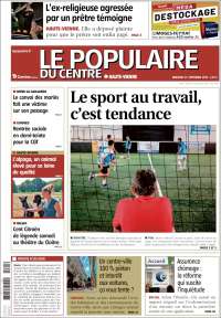 Portada de Le Populaire du Centre (Francia)