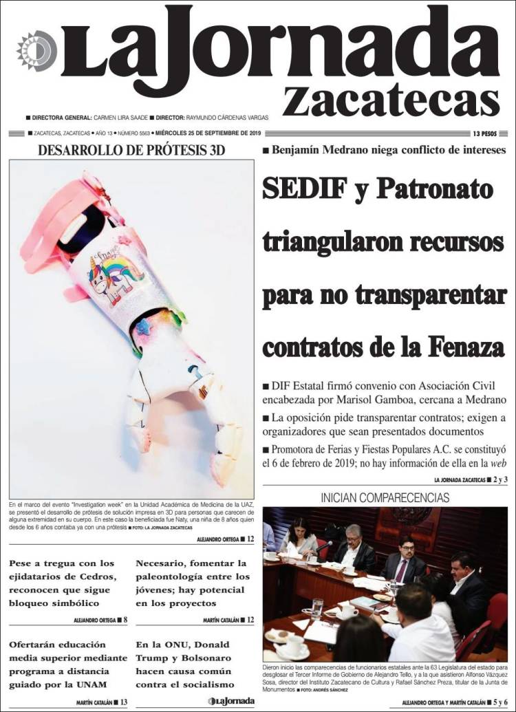 Portada de Jornada de Zacatecas (M&eacute;xico)