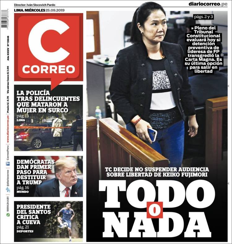 Portada de Diario Correo (Per&uacute;)