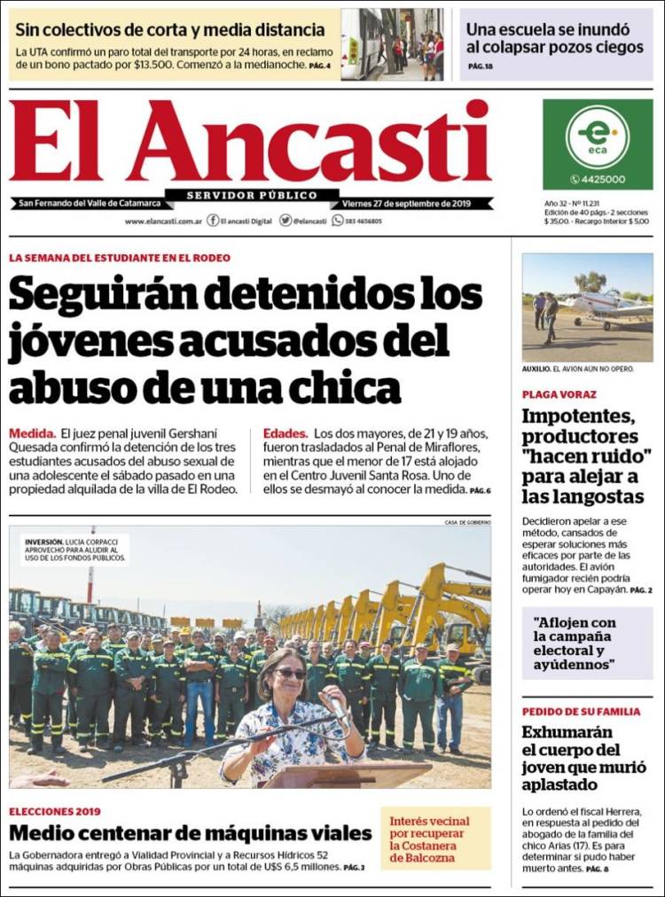 Portada de El Ancasti (Argentina)