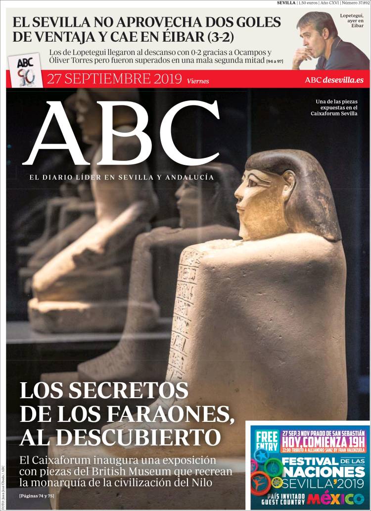 Portada de ABC - Sevilla (España)