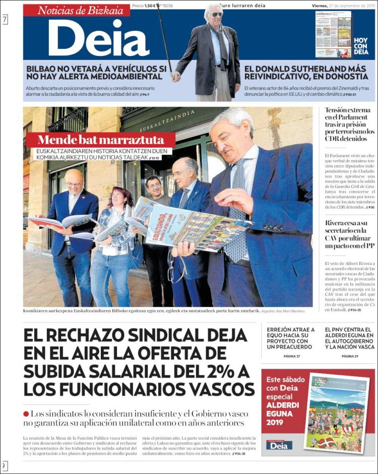 Portada de Deia (España)