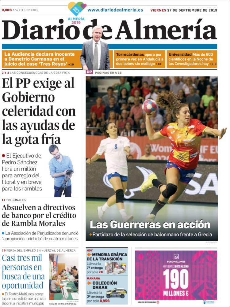 Portada de Diario de Almería (España)