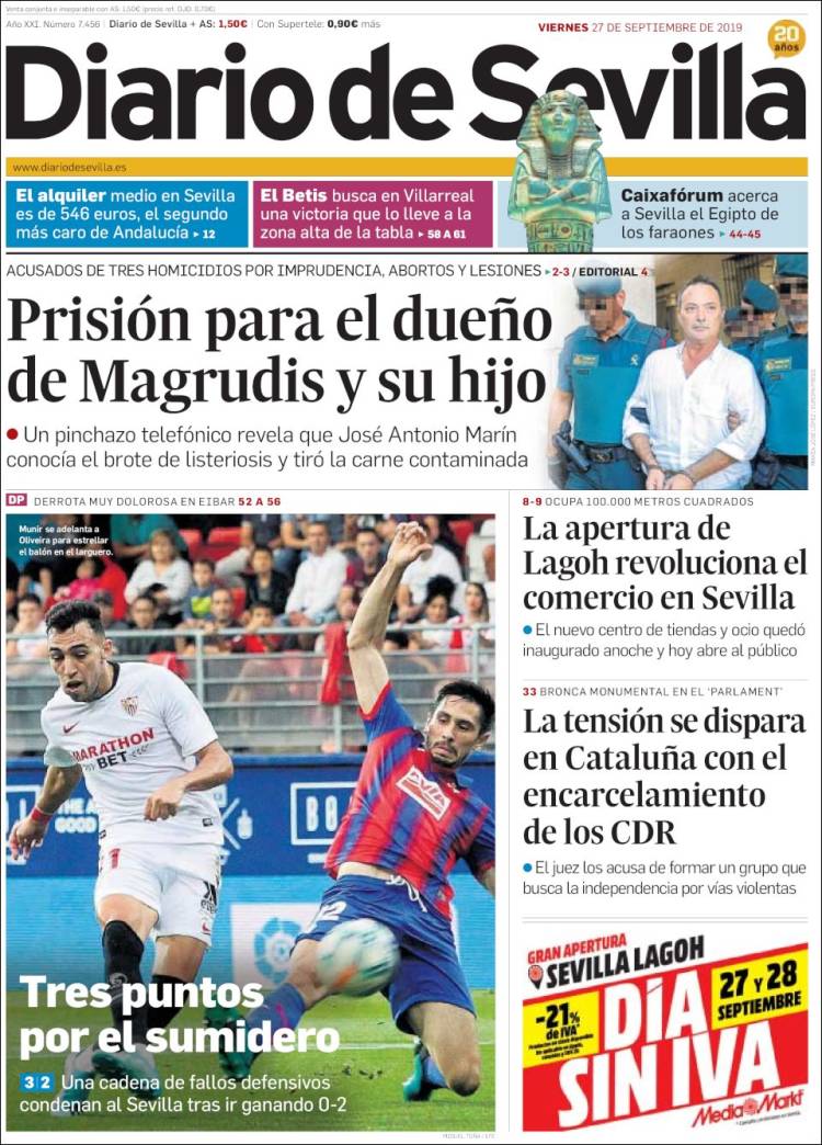 Portada de Diario de Sevilla (España)