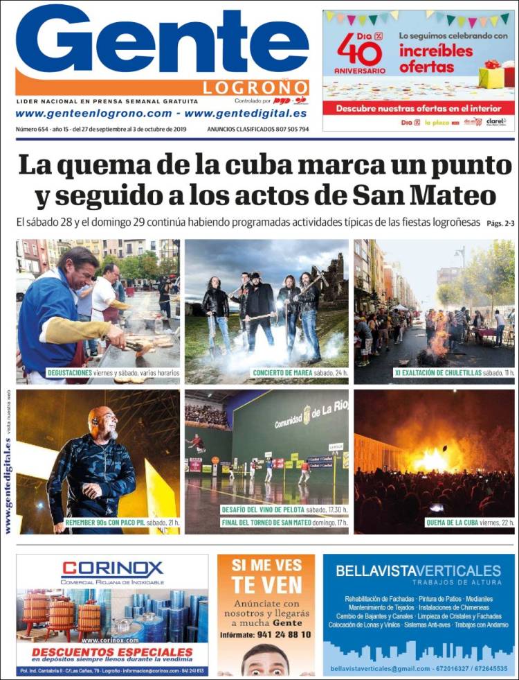 Portada de Gente en Logroño (Spain)