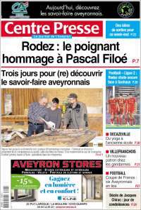 Portada de Centre Presse (Francia)