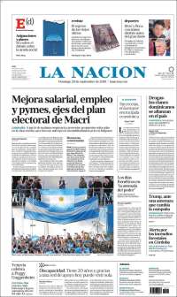 Portada de La Nación (Argentina)