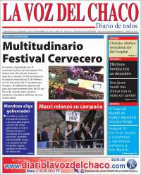 Portada de La Voz del Chaco (Argentina)