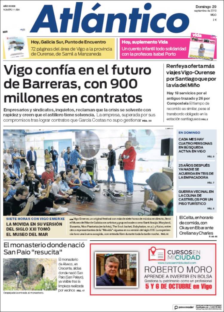 Portada de Atlántico Diario (España)