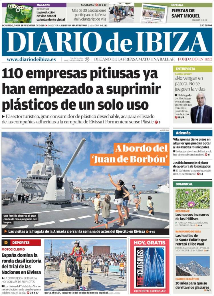 Portada de Diario de Ibiza (España)