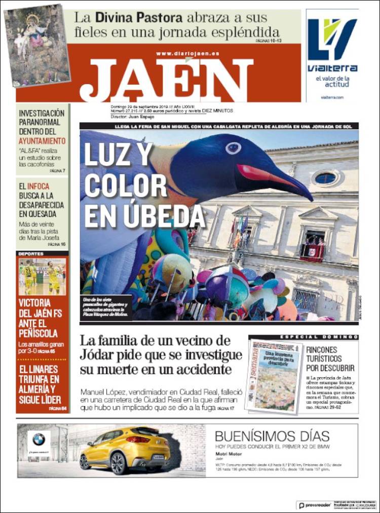 Portada de Diario Jaén (España)