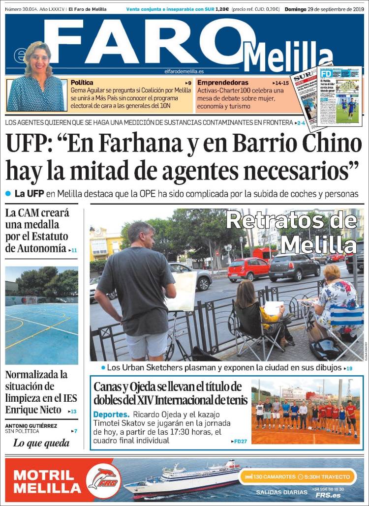 Portada de El Faro de Melilla (España)