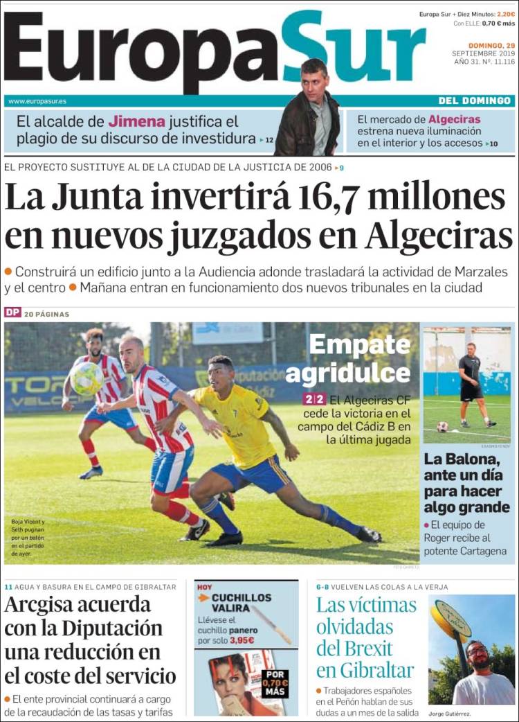 Portada de Europa Sur (España)