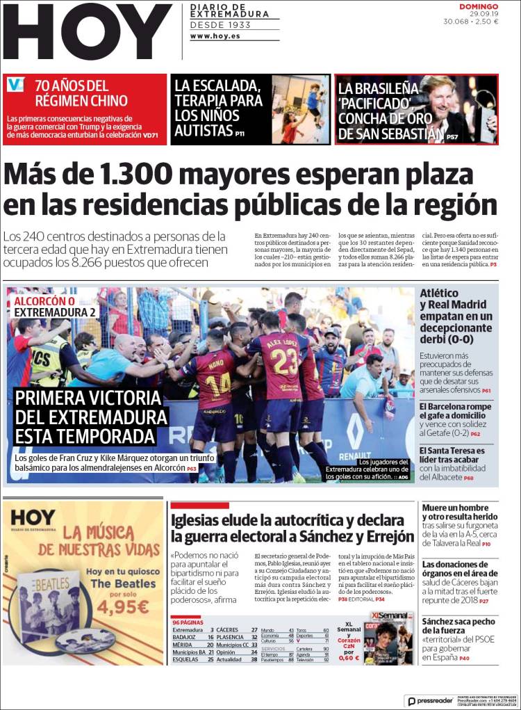 Portada de Hoy - Badajoz (España)