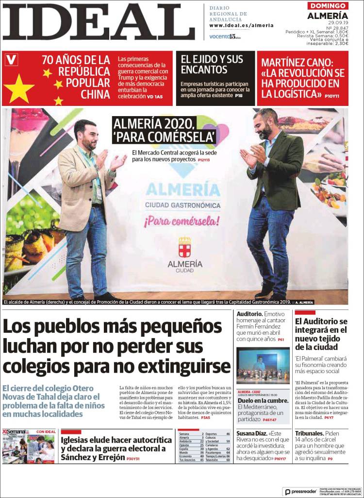 Portada de Ideal Almeria (España)