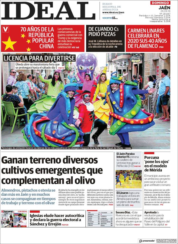 Portada de El Ideal de Jaén (España)