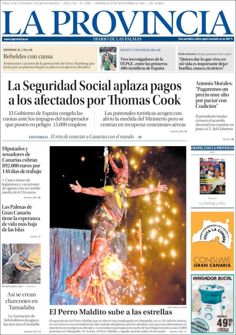 Portada de La Provincia (España)