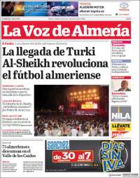 Portada de La Voz de Almería (España)