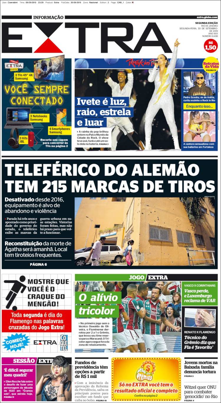Portada de Extra (Brasil)