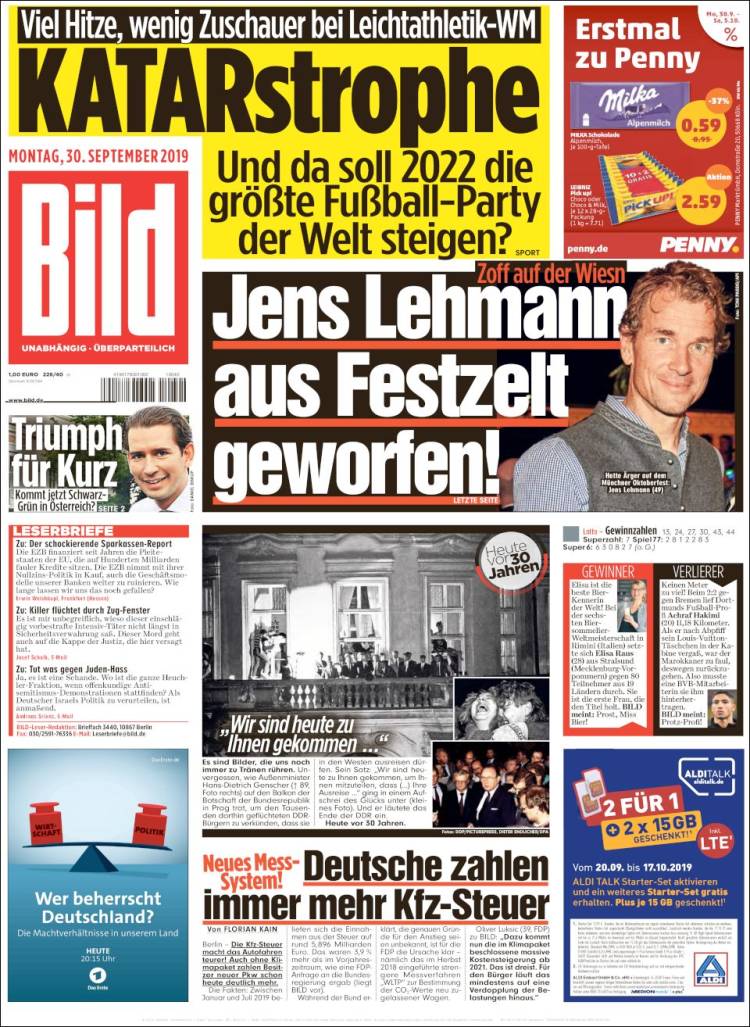 Portada de Bild (Alemania)