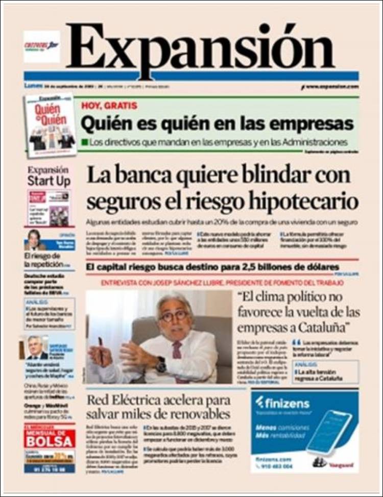 Portada de Expansión (Espa&ntilde;a)