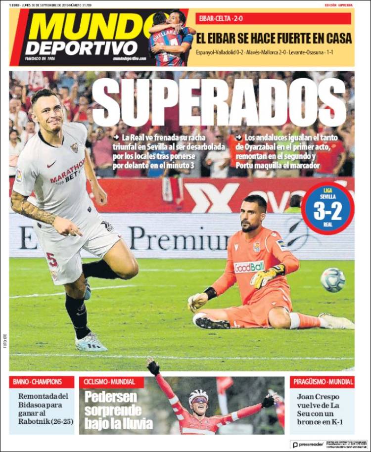 Portada de Mundo Deportivo Gipuzkoa (Espa&ntilde;a)