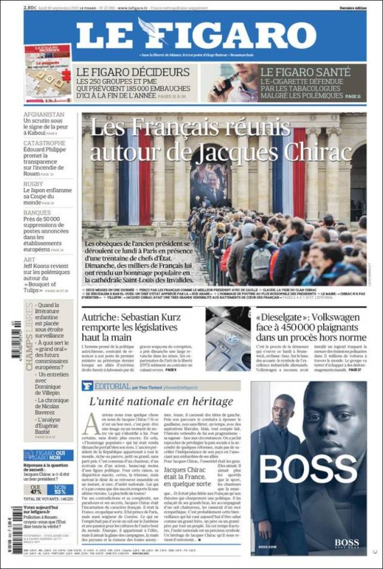 Portada de Le Figaro (Francia)