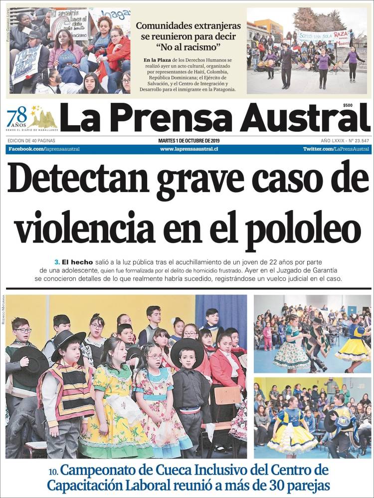 Portada de El Magallanes (Chile)