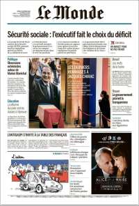 Portada de Le Monde (Francia)