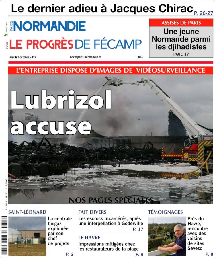 Portada de Progres de Fecamp (Francia)