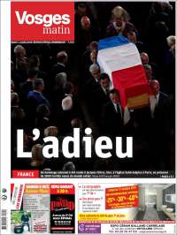 Portada de Vosges Matin (Francia)