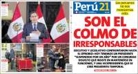 Portada de Perú 21 (Perú)