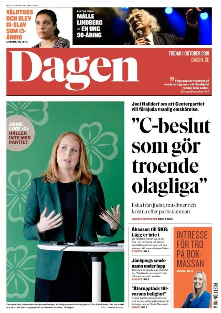 Portada de Dagen (Suecia)