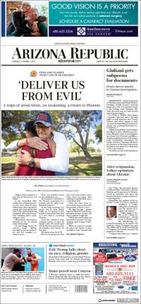 Portada de Arizona Republic News (USA)