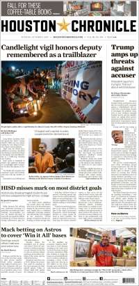 Portada de Houston Chronicle (USA)