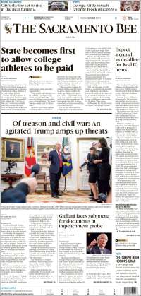 Portada de The Sacramento Bee (USA)