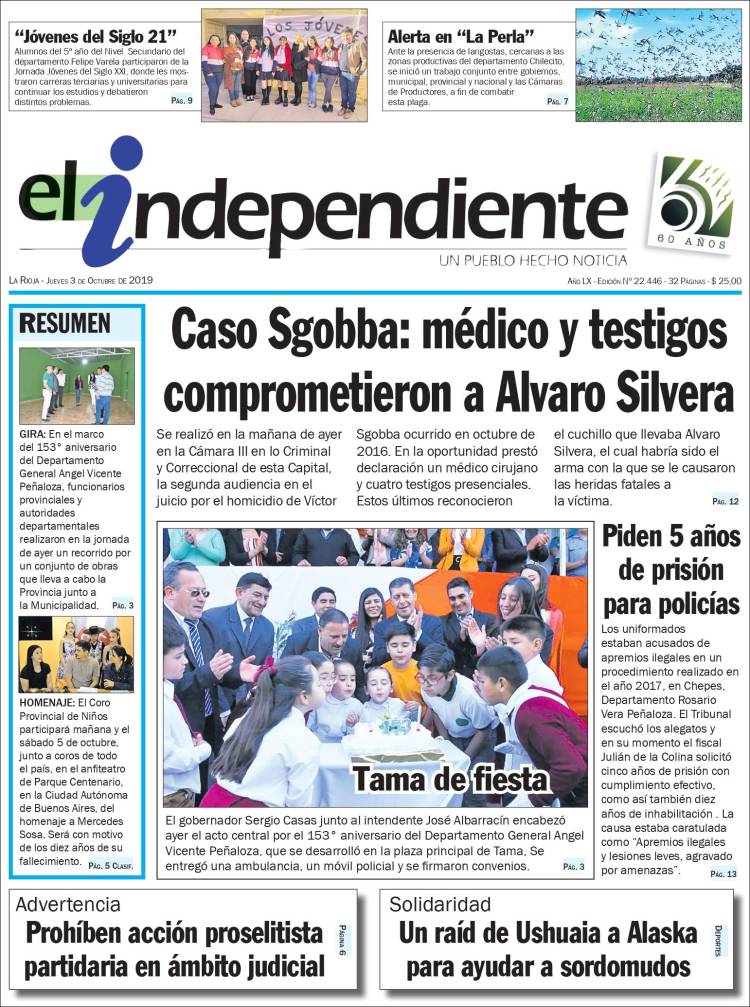 Portada de El Independiente (Argentina)