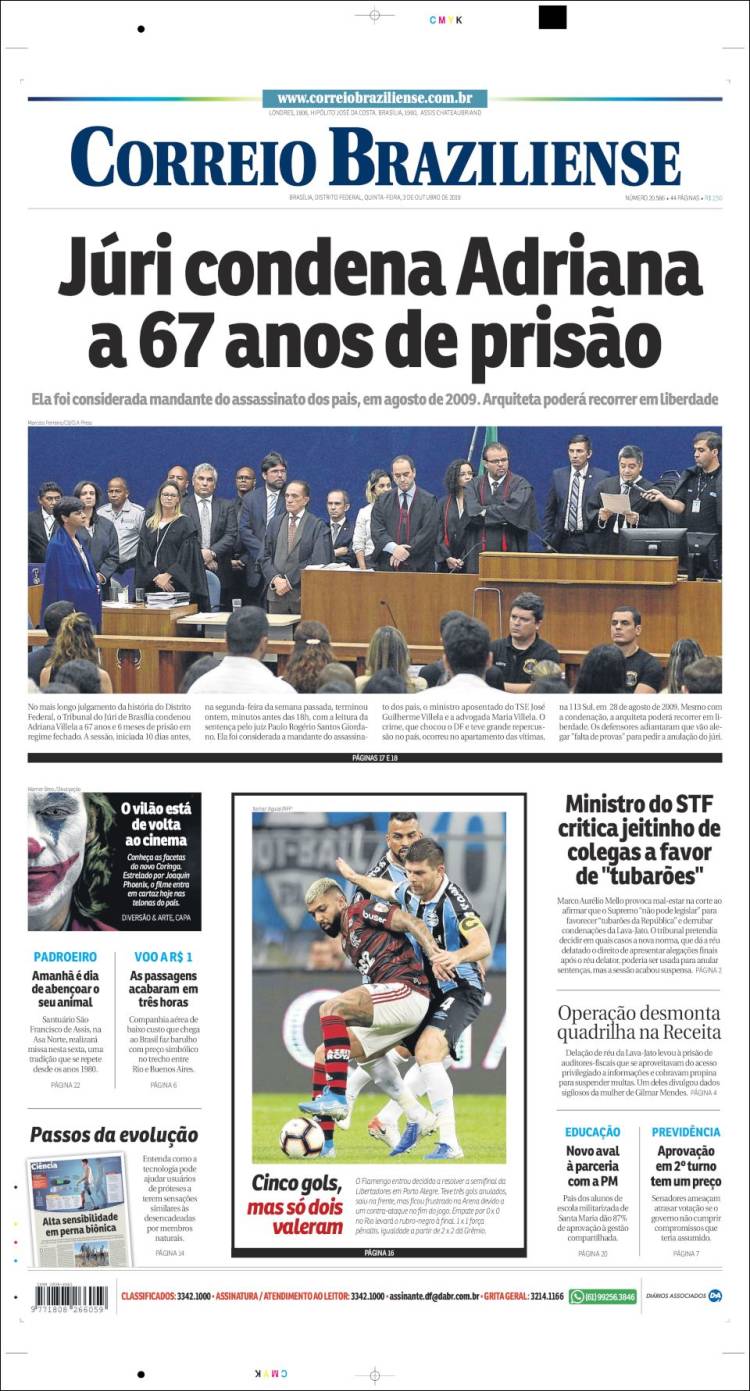 Portada de Correio Braziliense (Brasil)